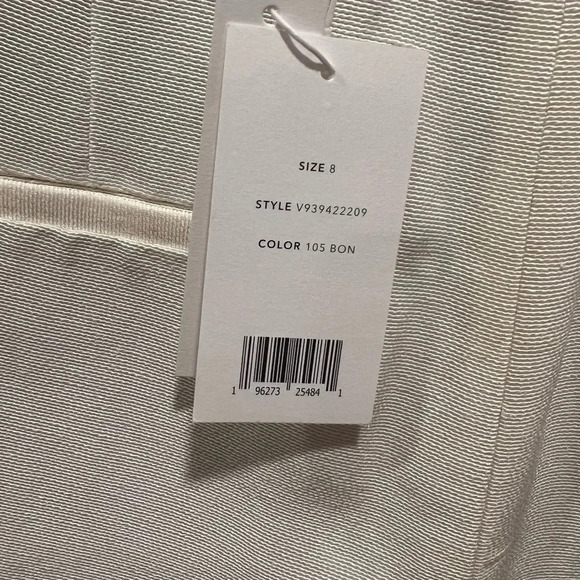 VINCE High Waisted Tailored Short Women’s Size 8 Cream/Off White NWT - Picture 4 of 7